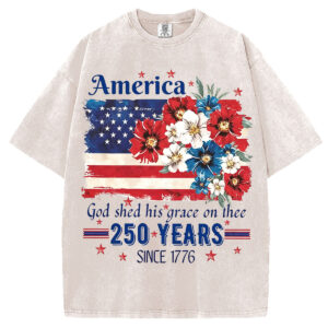 America 250 Years Flag Floral T-Shirt/Sweatshirt